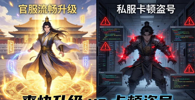 地下城私服：爽快升级vs卡顿盗号，和官服有什么区别？